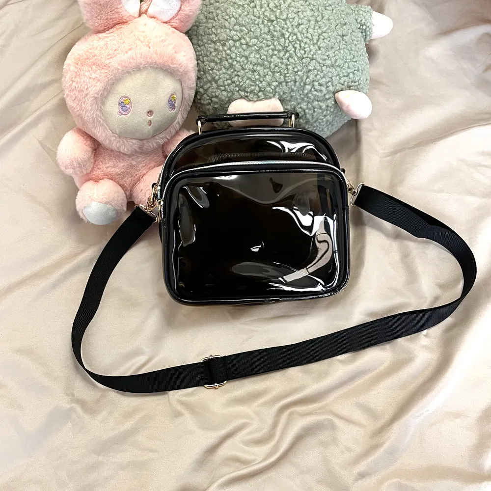 Women's Transparent Simple Personality Cartoon Jelly Doll Crossbody Bags