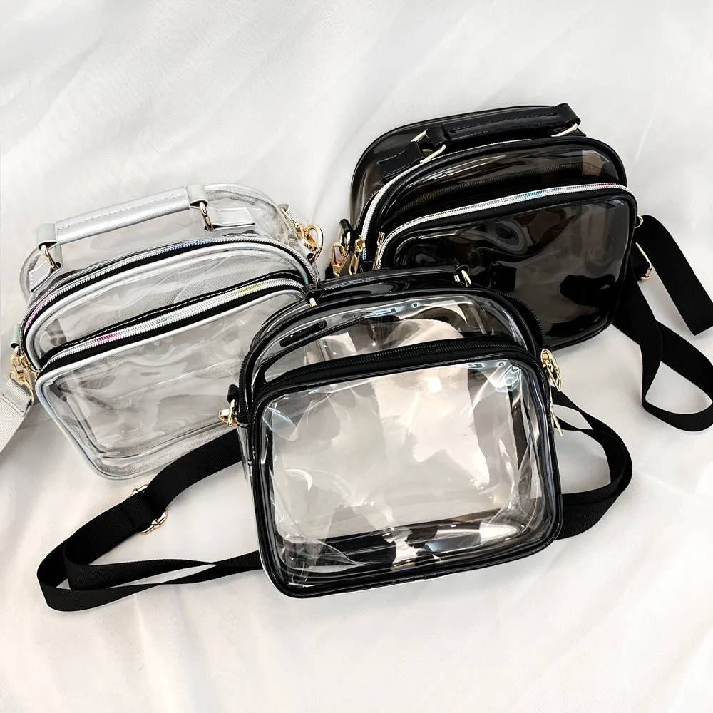 Women's Transparent Simple Personality Cartoon Jelly Doll Crossbody Bags