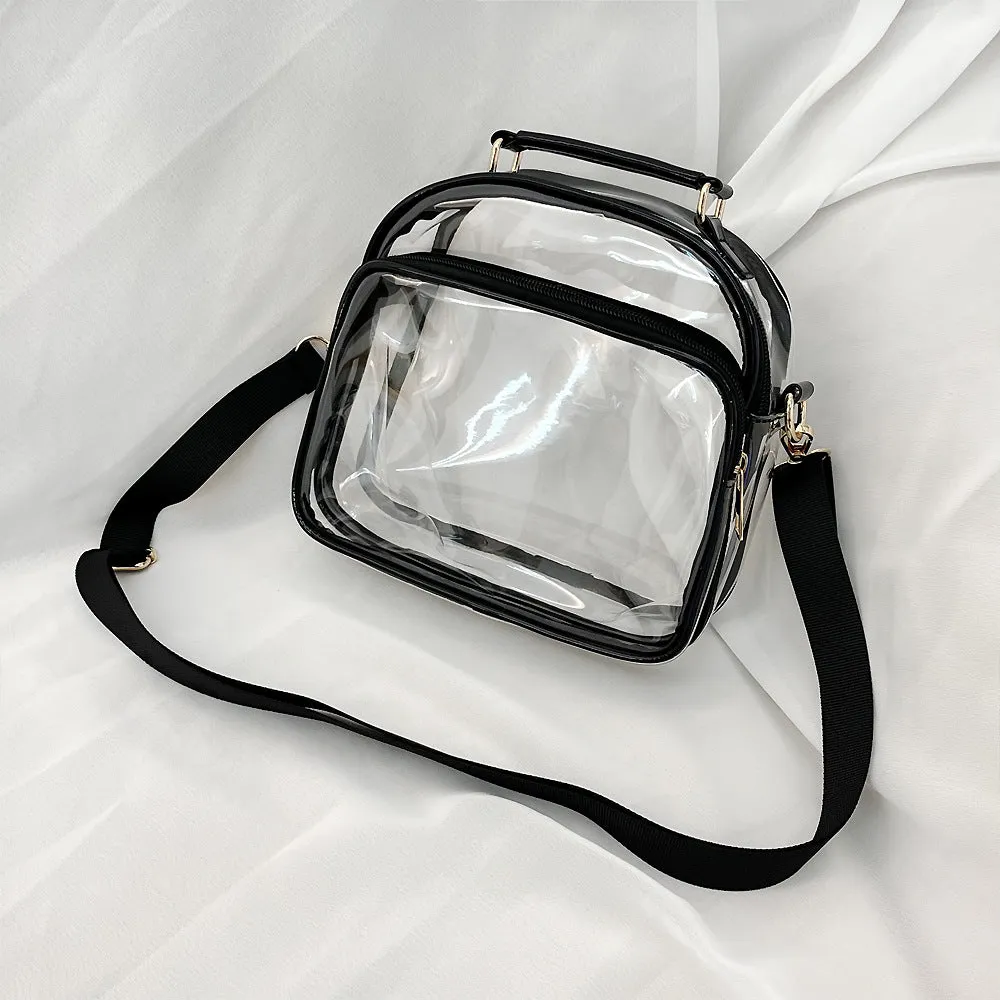 Women's Transparent Simple Personality Cartoon Jelly Doll Crossbody Bags