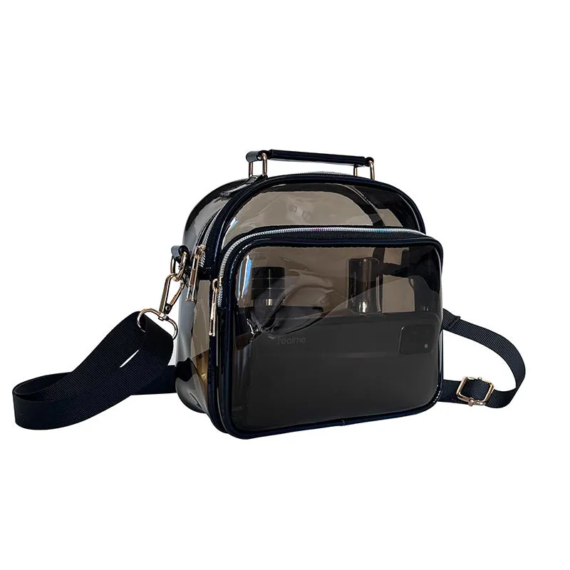 Women's Transparent Simple Personality Cartoon Jelly Doll Crossbody Bags