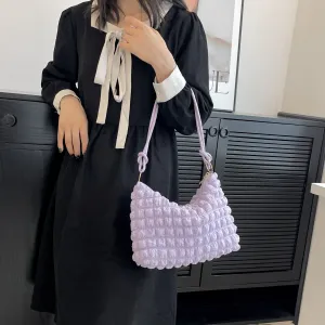 Women's Trendy Bubble Textured Underarm Minority Crossbody Bags