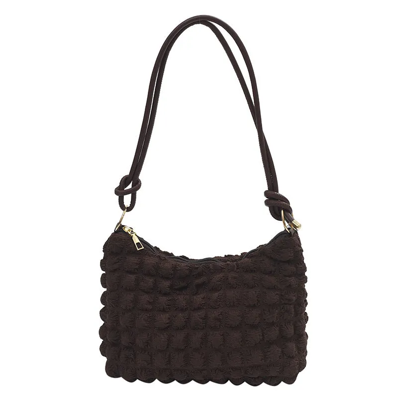 Women's Trendy Bubble Textured Underarm Minority Crossbody Bags