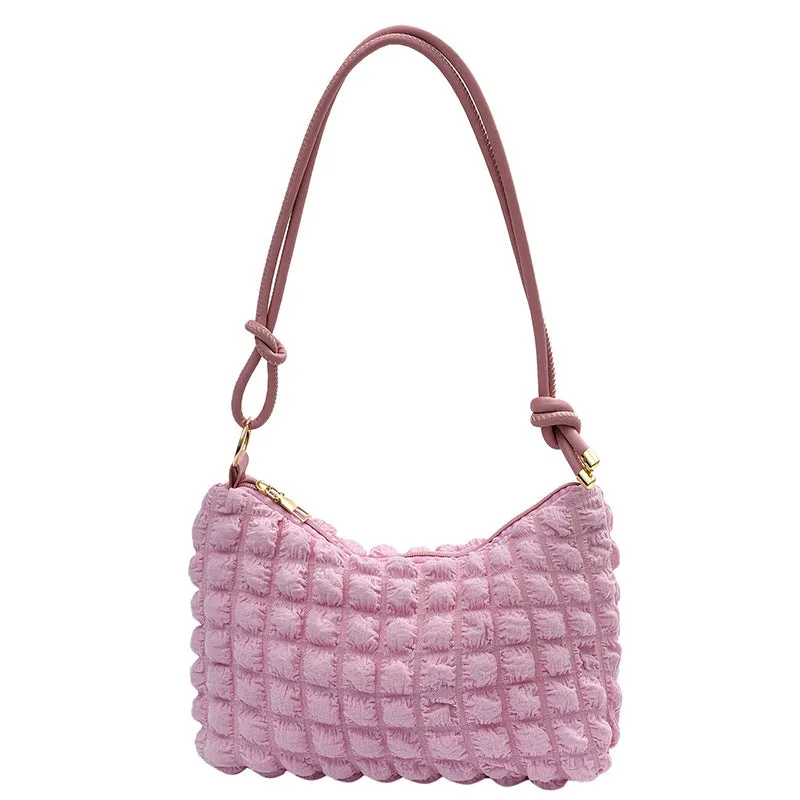 Women's Trendy Bubble Textured Underarm Minority Crossbody Bags