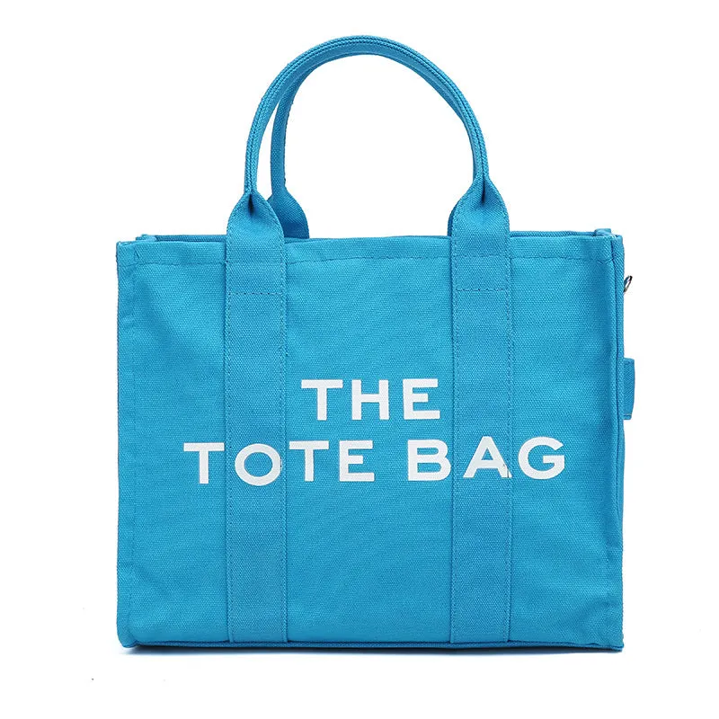Women's Trendy Simple Fashion Letters Canvas Shoulder Bags