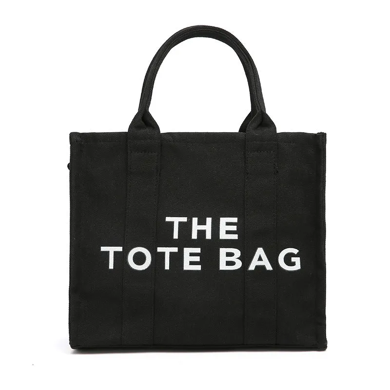 Women's Trendy Simple Fashion Letters Canvas Shoulder Bags