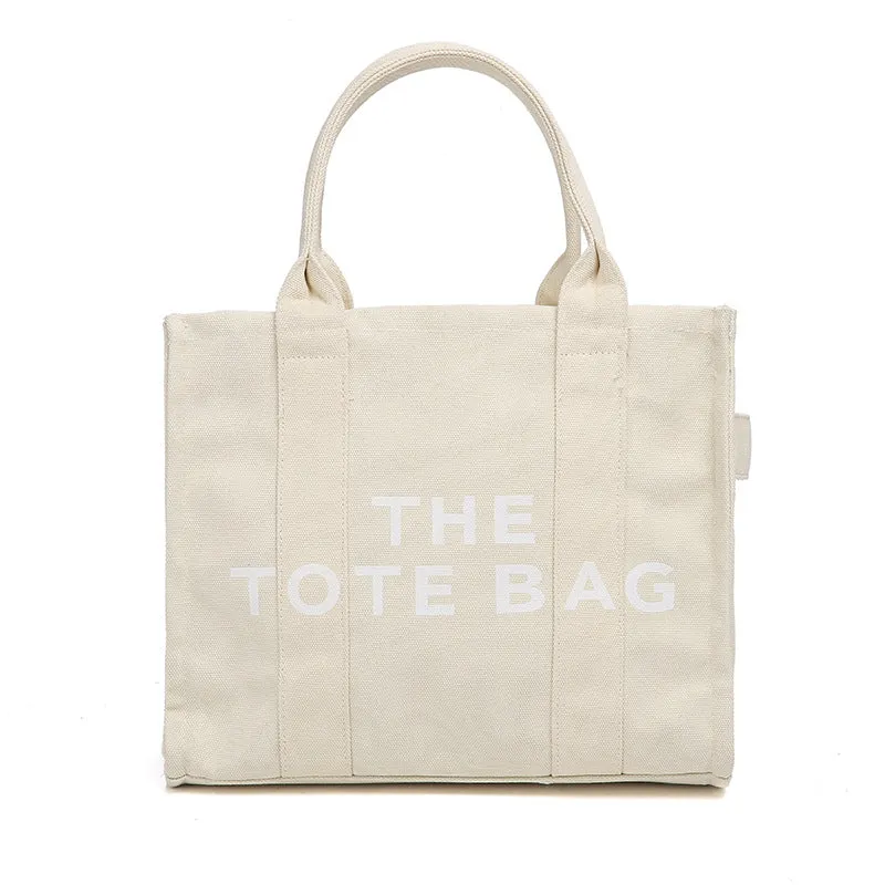 Women's Trendy Simple Fashion Letters Canvas Shoulder Bags