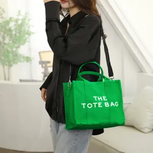 Women's Trendy Simple Fashion Letters Canvas Shoulder Bags