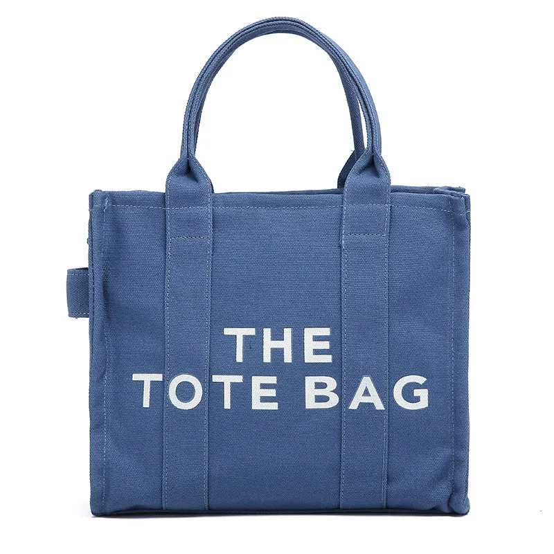 Women's Trendy Simple Fashion Letters Canvas Shoulder Bags