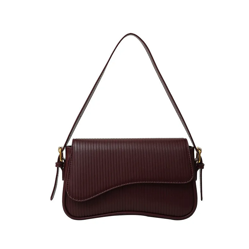 Women's Trendy Simple Personalized Solid Color Winter High Texture Shoulder Bags