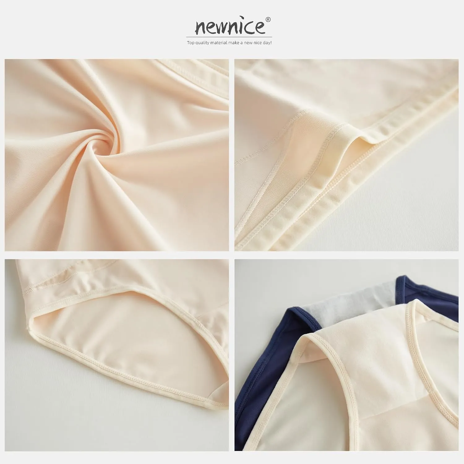 Women's Underwear Tummy Control High Waisted Stretch Full Coverage Breathable Briefs 4 Packs Postpartum Panties