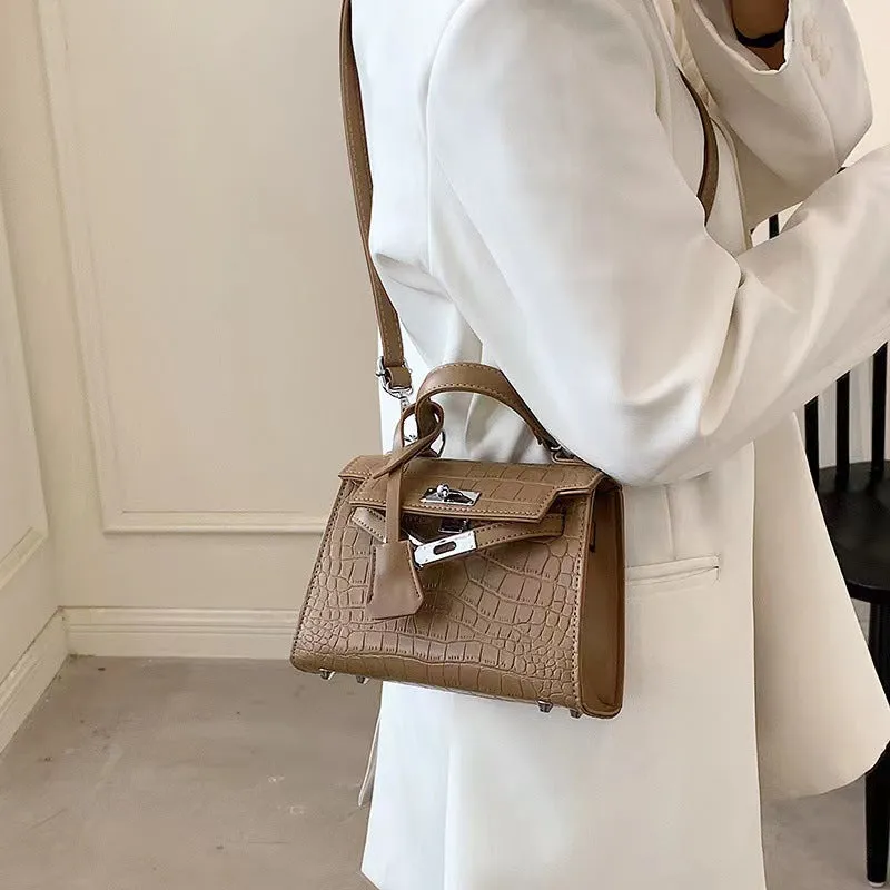 Women's Versatile Fashion Crocodile Pattern Portable Crossbody Bags