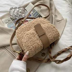 Women's Versatile High Quality Fashion Plush Simple Shoulder Bags