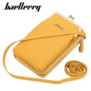 Women's Vertical Fashion Litchi Pattern Mobile Korean Phone Bags