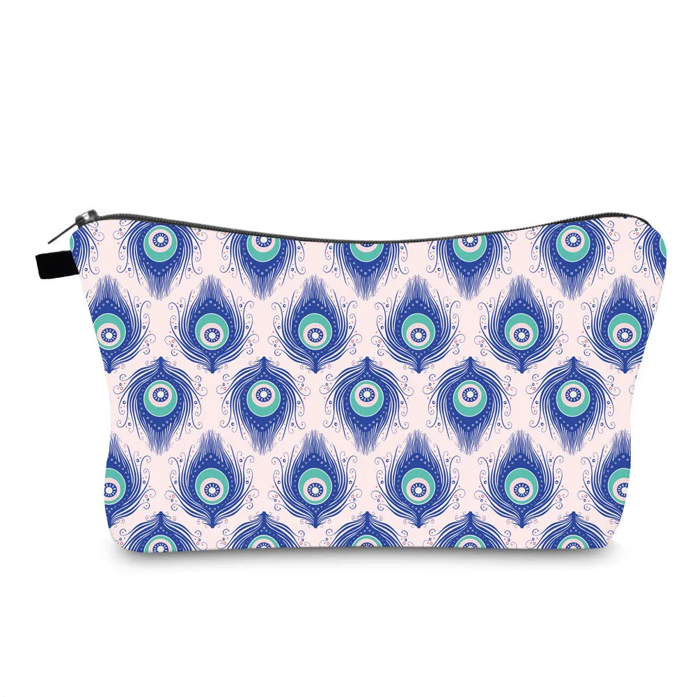 Women's Waterproof Evil Eye Printing Storage Portable Clutch Cosmetic Bags