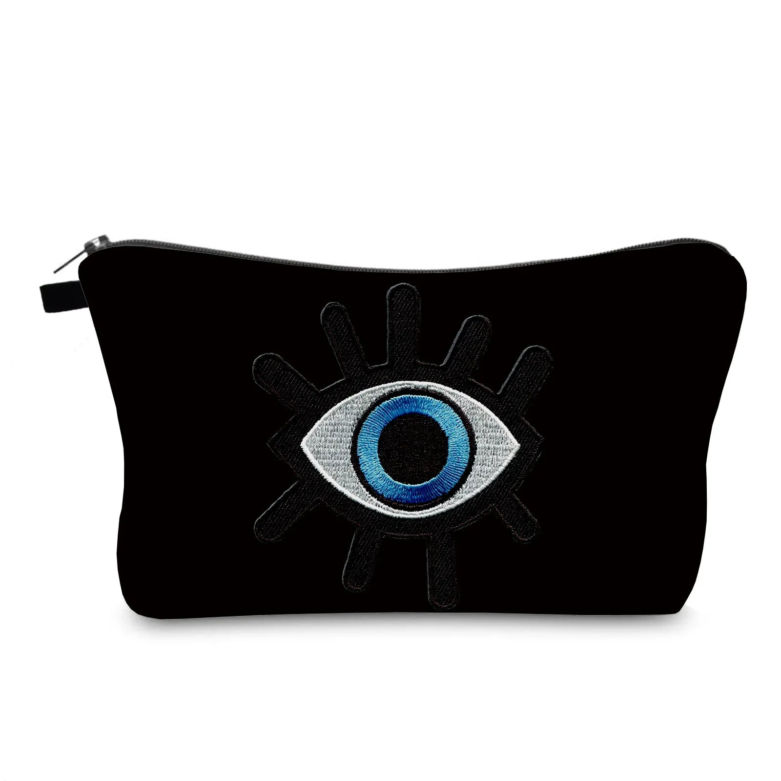 Women's Waterproof Evil Eye Printing Storage Portable Clutch Cosmetic Bags