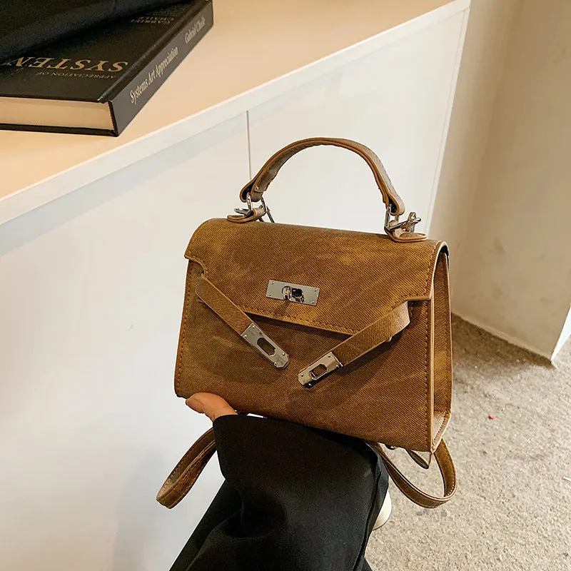 Women's Winter Simple Fashion Twist Korean Style Shoulder Bags