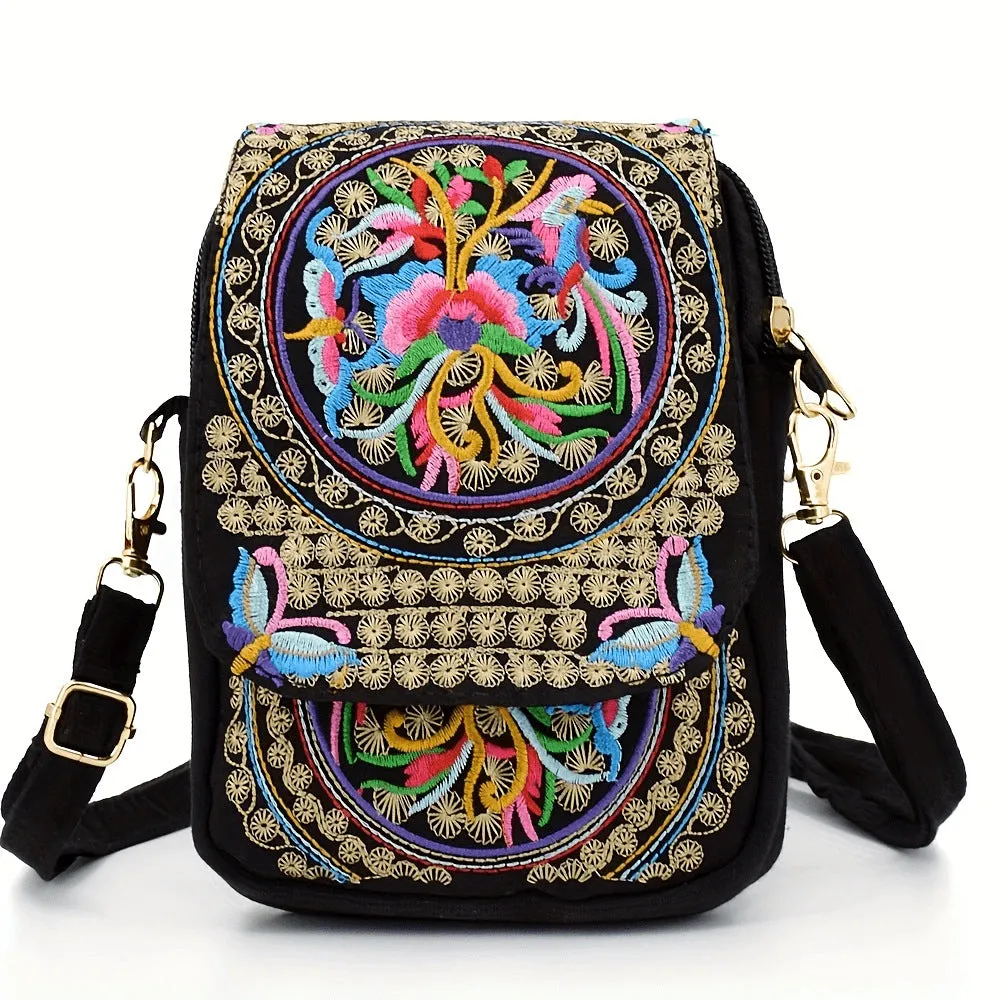 Women's Yunnan National Style Embroidered Mini Flap Bags
