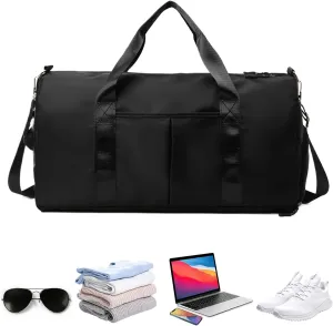 Workout Bag with Compartments - Waterproof Fitness Bags for Travel,Fashionable Workout Bag, Portable Tote Bag with Shoulder Strap for Outdoor Activities