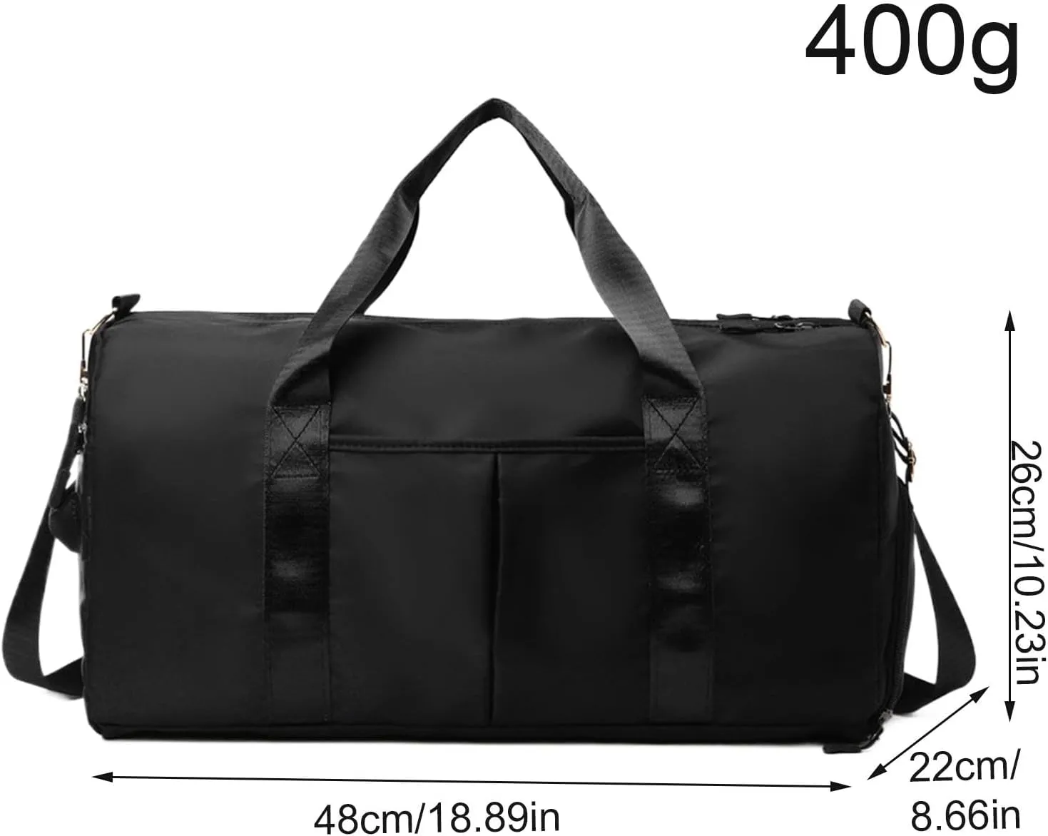Workout Bag with Compartments - Waterproof Fitness Bags for Travel,Fashionable Workout Bag, Portable Tote Bag with Shoulder Strap for Outdoor Activities