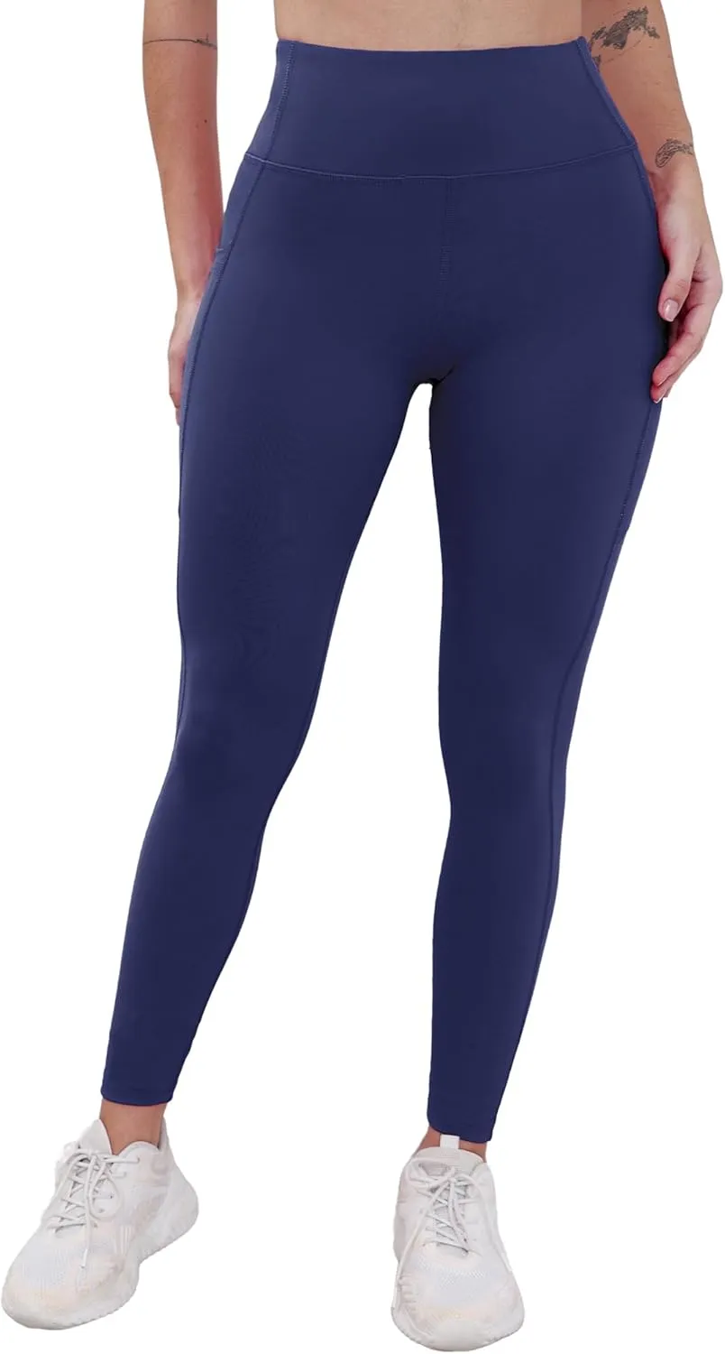 Workout Leggings with Pockets for Women Buttery Soft Elastic Compression Leggings High Waist Running Yoga Pants