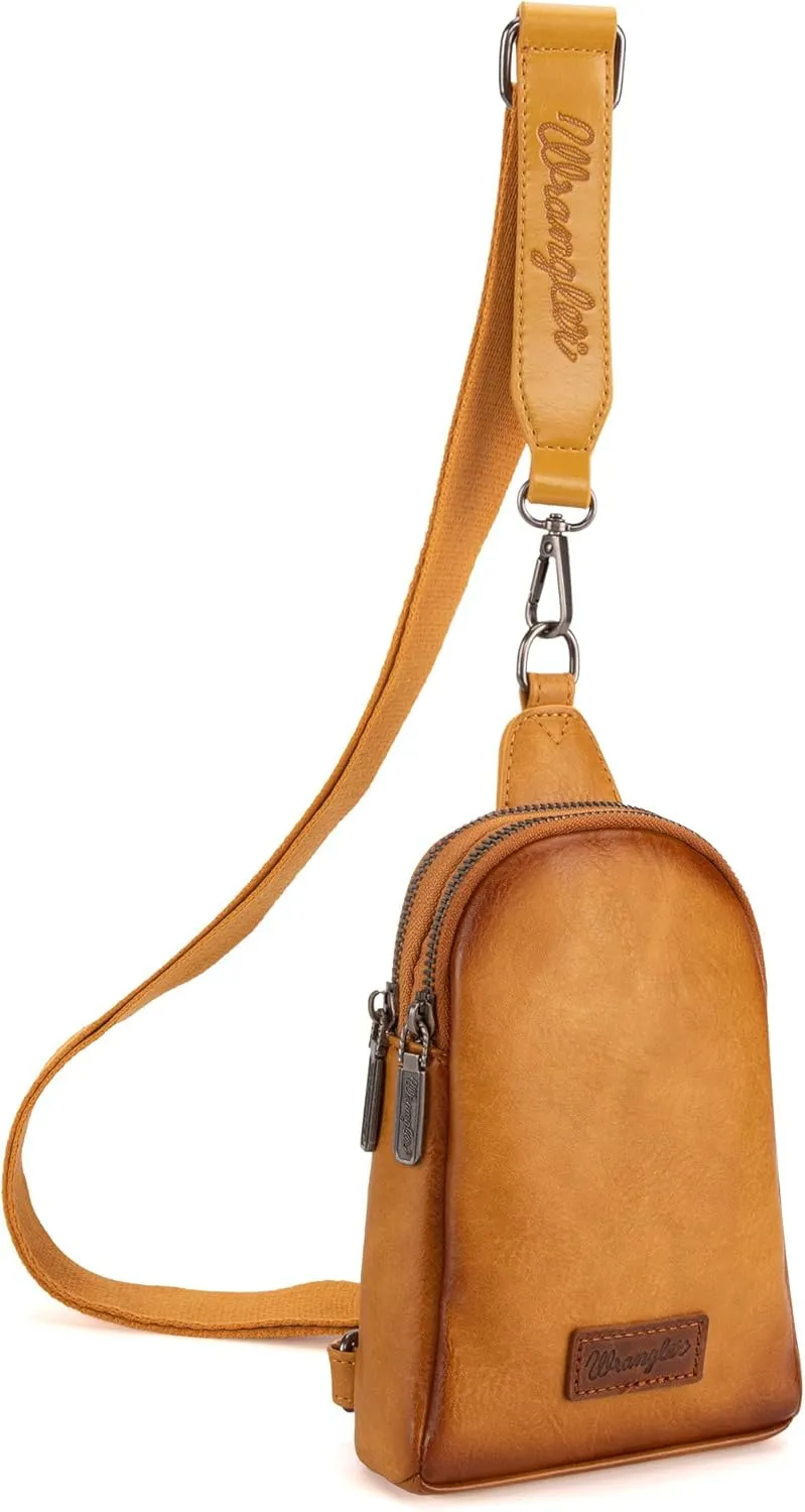 Wrangler Small Crossbody Sling Bags for Women Fanny Packs Chest Bag for Travel - Mother Day Gift