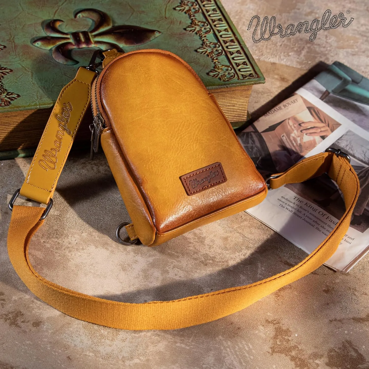Wrangler Small Crossbody Sling Bags for Women Fanny Packs Chest Bag for Travel - Mother Day Gift