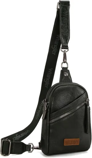 Wrangler Small Crossbody Sling Bags for Women Fanny Packs Chest Bag for Travel - Mother Day Gift