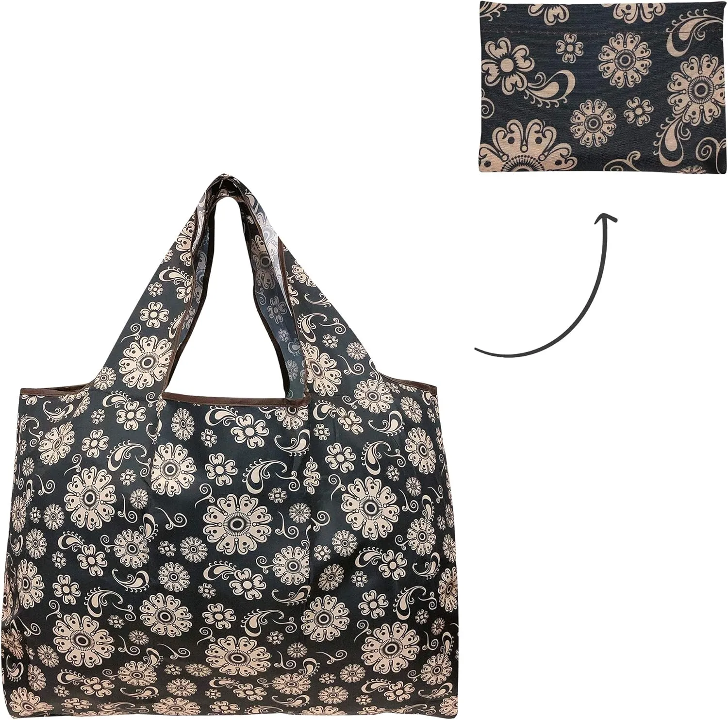 Wrapables Eco-Friendly Large Nylon Reusable Shopping Bags (Set of 2)