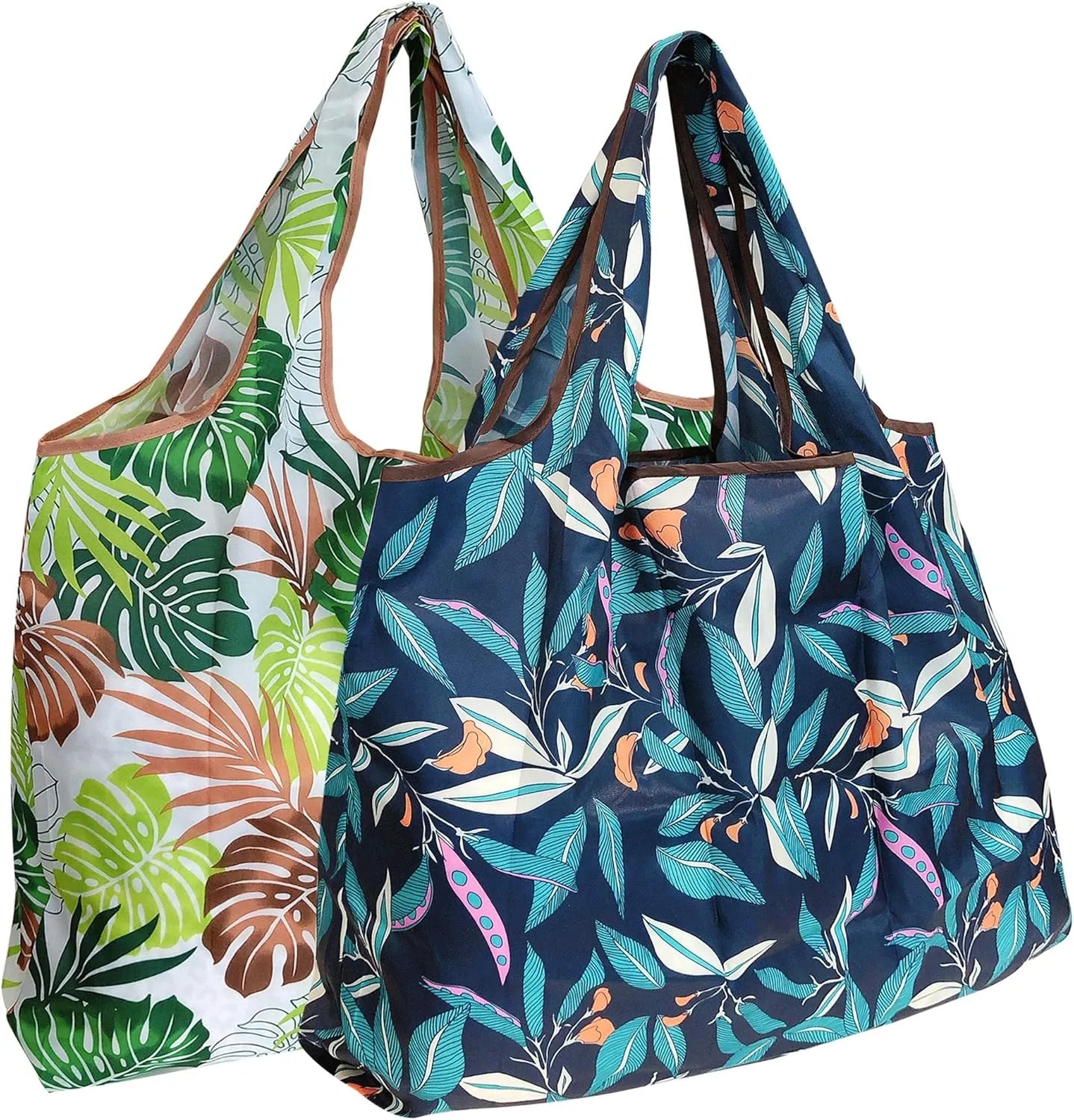 Wrapables Eco-Friendly Large Nylon Reusable Shopping Bags (Set of 2)