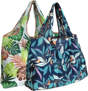 Wrapables Eco-Friendly Large Nylon Reusable Shopping Bags (Set of 2)