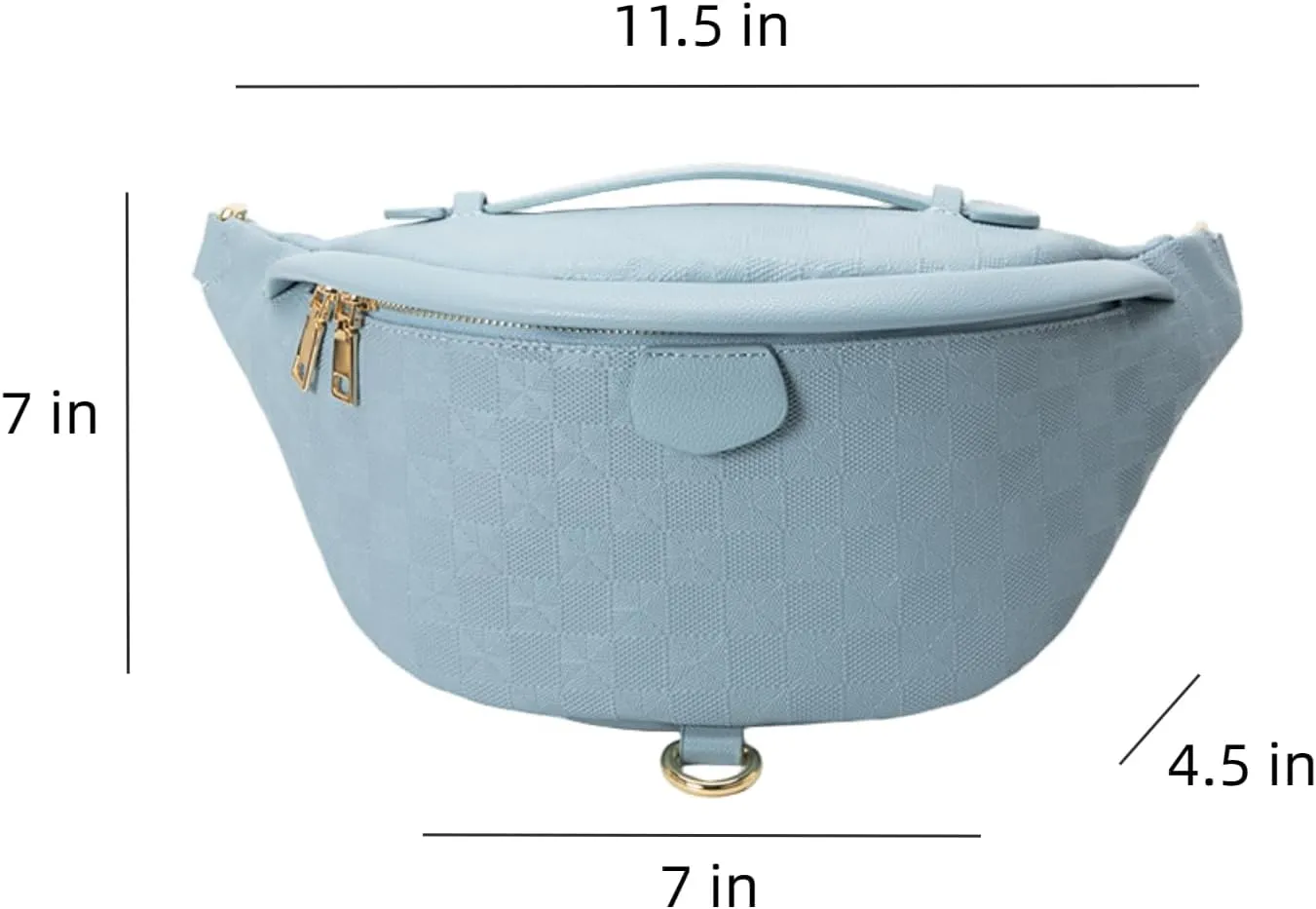Xehuro Belt Bag for Women Fanny Pack Chest Bag Daypack Bum Bag Checkered Bag Multi Color (Blue)
