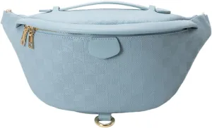 Xehuro Belt Bag for Women Fanny Pack Chest Bag Daypack Bum Bag Checkered Bag Multi Color (Blue)