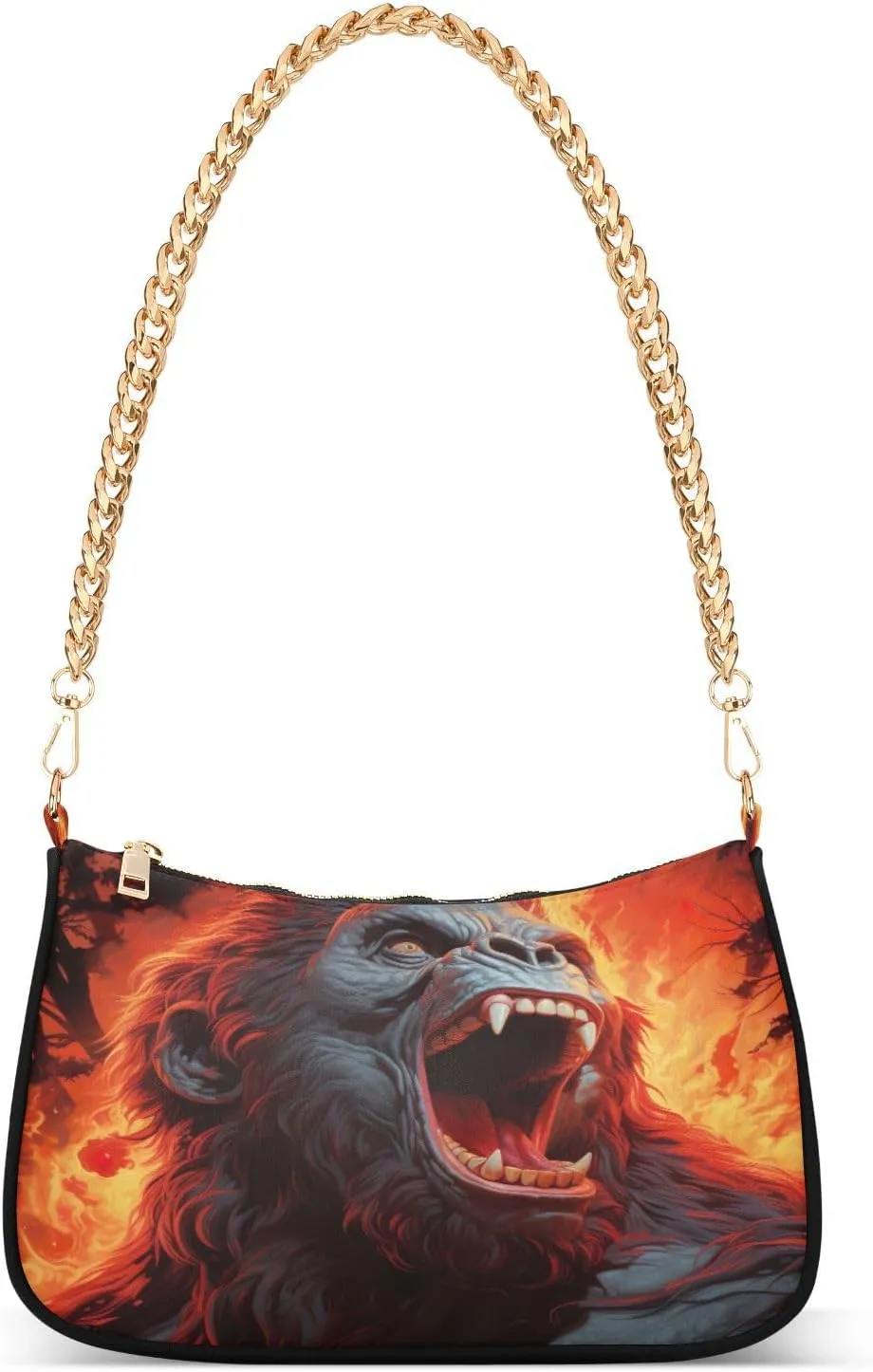 xigua Women's Handbag Angry Chimpanzee Shoulder Bag Tote Bag Chain Bag and Purse