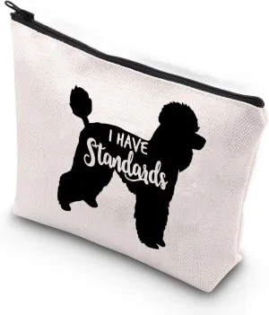 XYANFA I Have Standards Poodle Makeup Bag - Standard Poodle Mama Mom Gift - Dog Lover Zipper Pouch