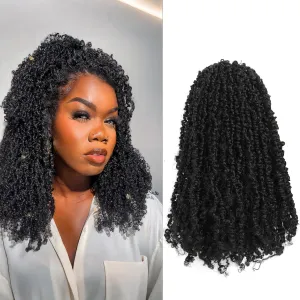 Yanky Twist Crochet Hair - (10 12 14 inch)*3,Total 9 packs,Dark Brown,Pre-Looped Yankee Twist Mini Passion Twist,Pre-Twisted Micro Spring Twist,Boho Senegalese Twist Crochet Hair with Curly Ends (2#)