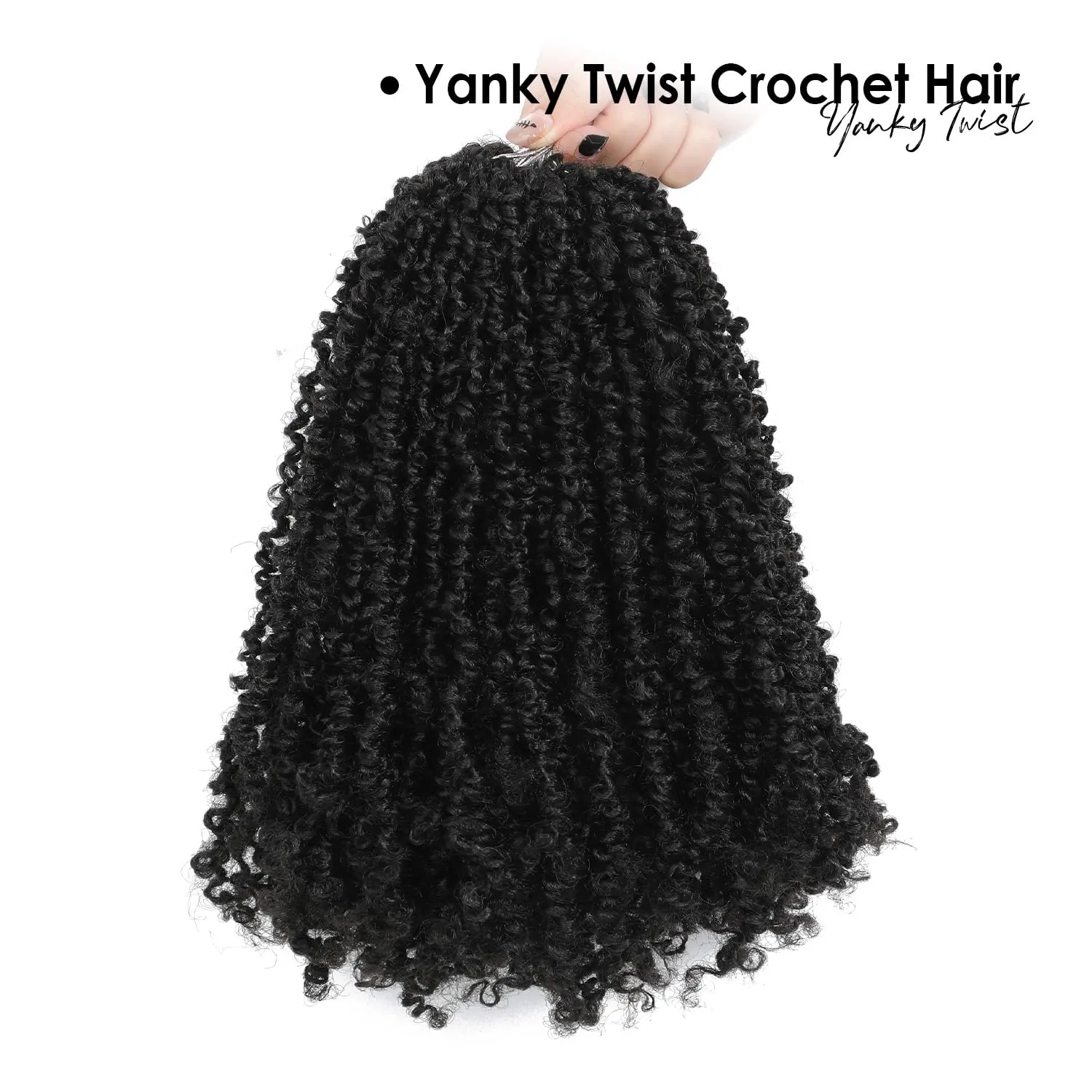 Yanky Twist Crochet Hair - (10 12 14 inch)*3,Total 9 packs,Dark Brown,Pre-Looped Yankee Twist Mini Passion Twist,Pre-Twisted Micro Spring Twist,Boho Senegalese Twist Crochet Hair with Curly Ends (2#)