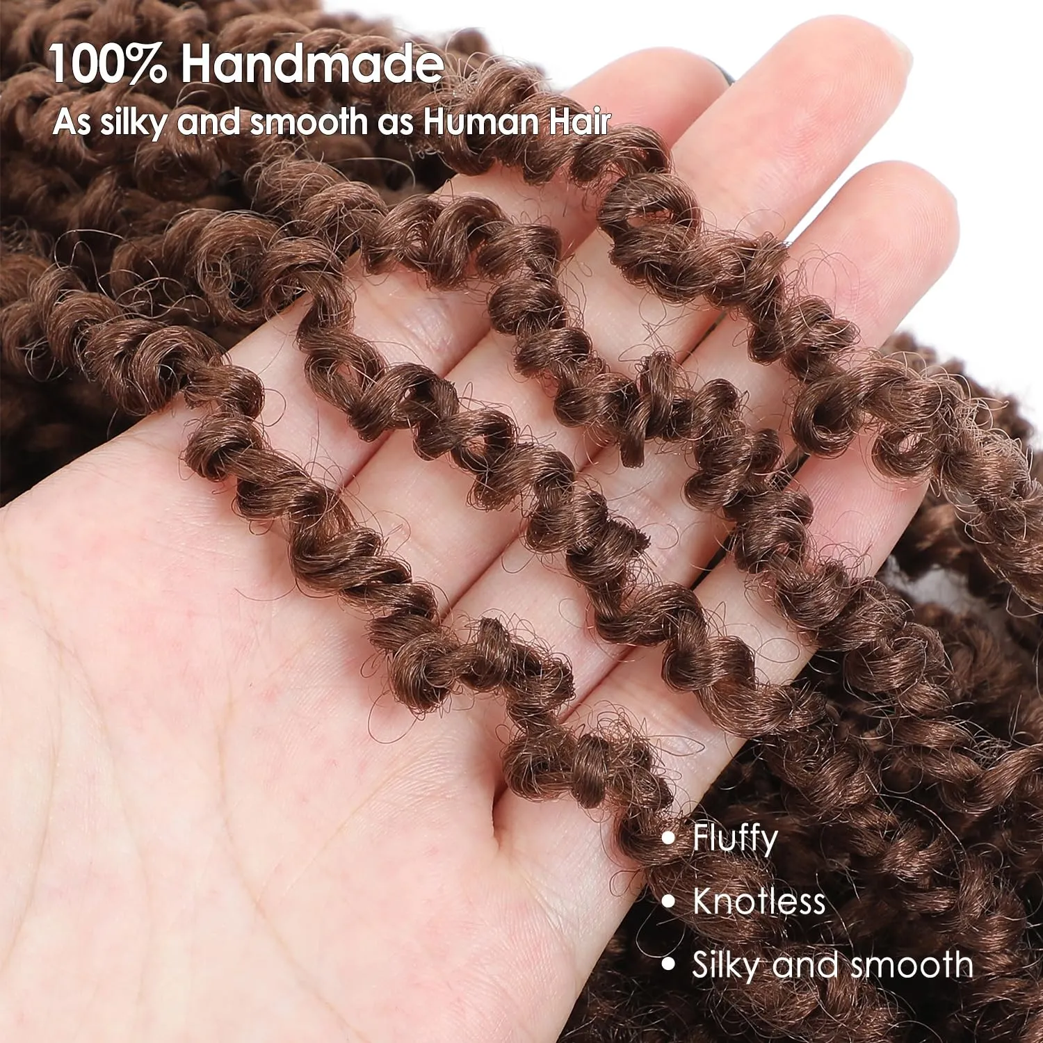 Yanky Twist Crochet Hair (8 10 12 inch)*3,Total 9 packs,Medium Auburn,Pre-Looped Yankee Twist Mini Passion Twist,Pre-Twisted Micro Spring Twist,Boho Senegalese Twist Crochet Hair with Curly Ends (30#)
