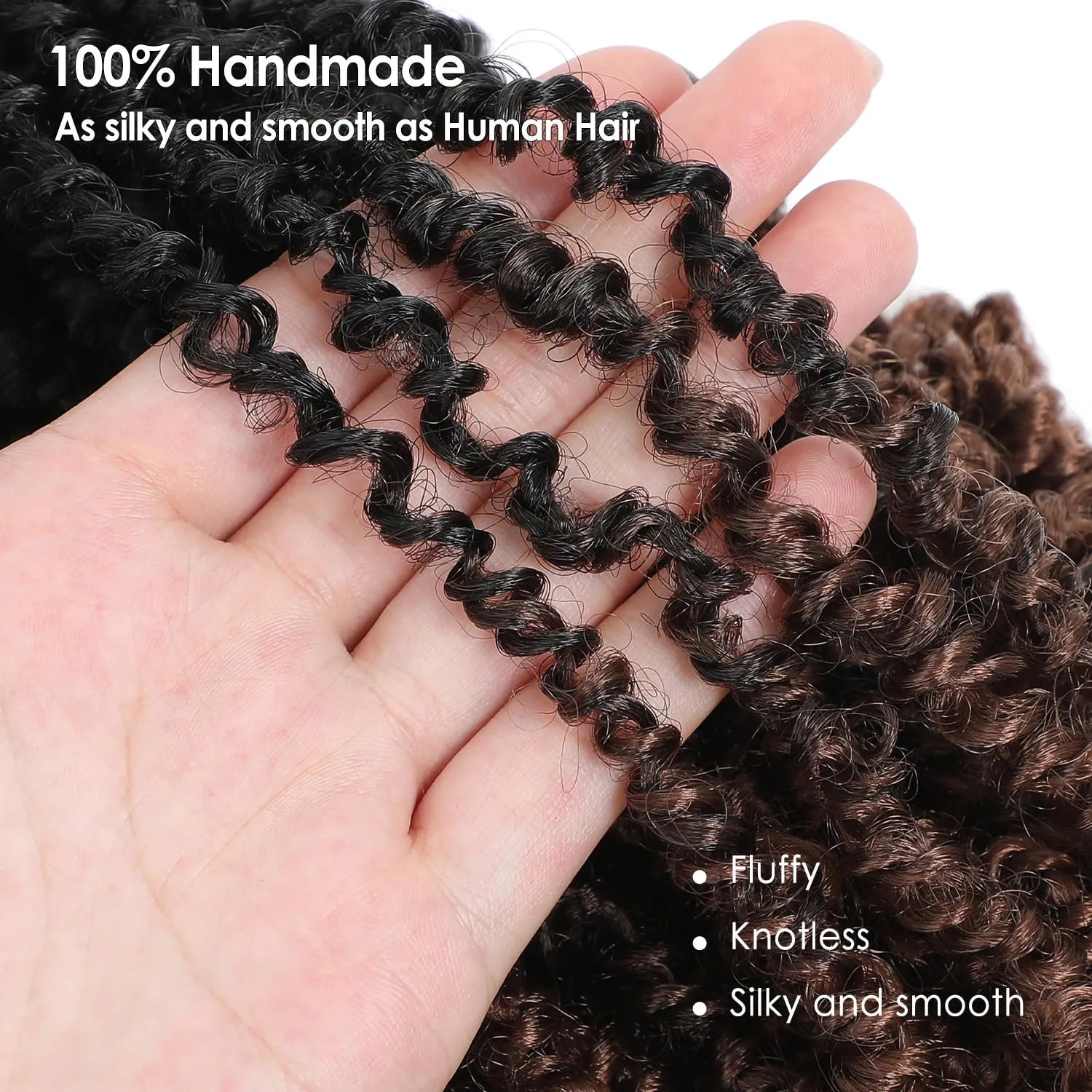 Yanky Twist Crochet Hair (8 10 12 inch)*3,Total 9 packs,Ombre Auburn,Pre-Looped Yankee Twist Mini Passion Twist,Pre-Twisted Micro Spring Twist,Senegalese Twist Crochet Hair with Curly Ends (OT1B/30#)