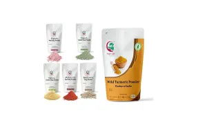 YOGI’S GIFT – Celebrating health Multi Pack | Pack of 5 Clays   Wild Turmeric Powder for face bundle