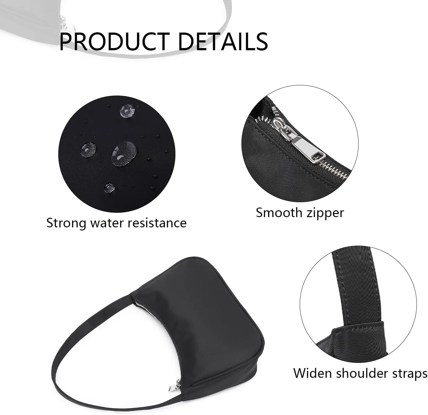 YONBEN® Women's Shoulder Bag Handbag Purse Simple One-Shoulder Underarm Bag Lightweight and Practical