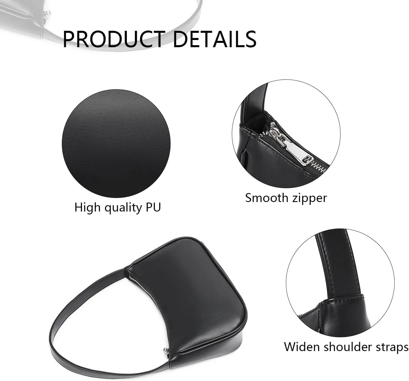 YONBEN® Women's Shoulder Bag Handbag Purse Simple One-Shoulder Underarm Bag Lightweight and Practical