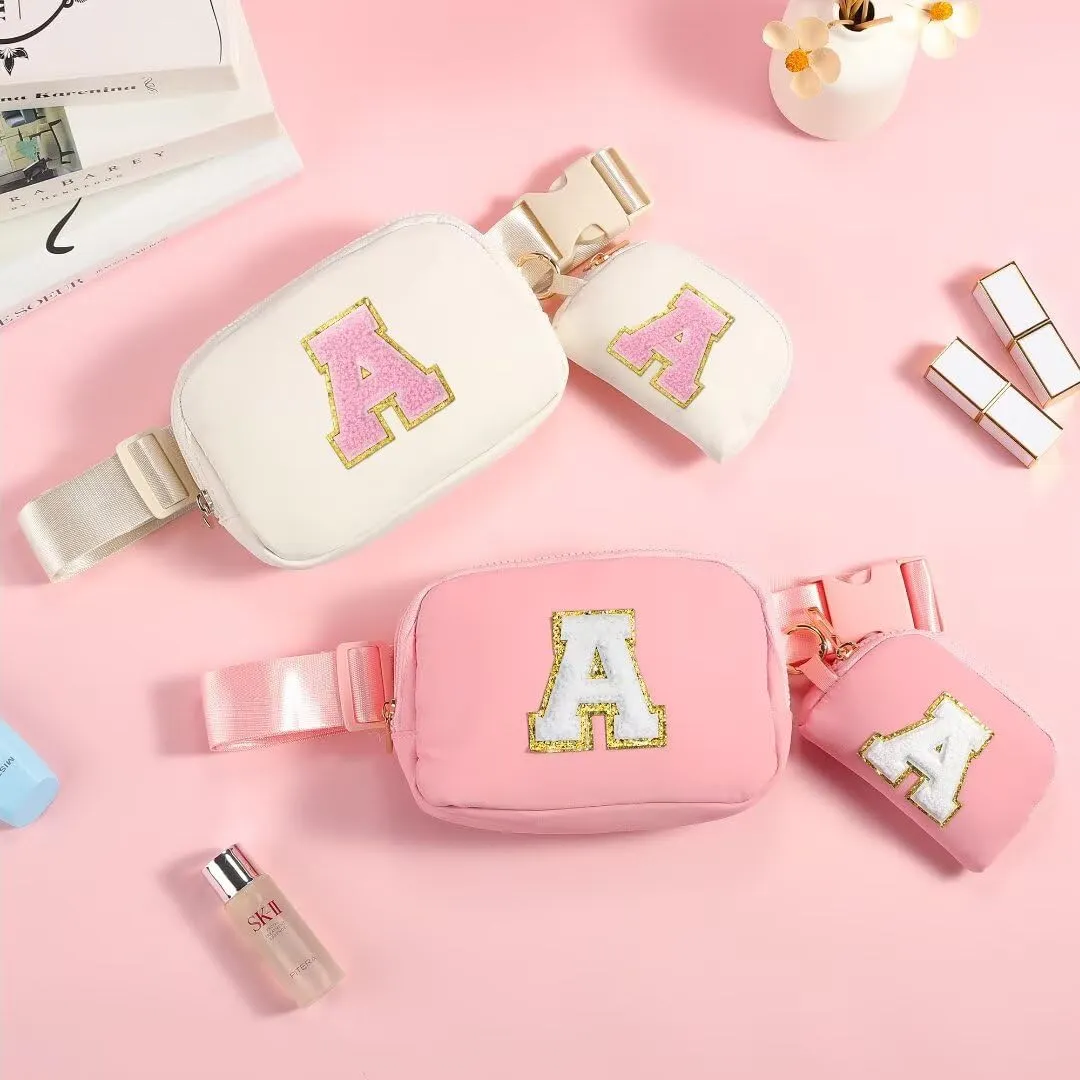 YOOLIFE Gifts for Women, Personalized Birthday Gifts for Women Daughter Sister Friends Mom Girlfriend Aunt Niece, Initial Fanny Pack Crossbody Purse Belt Bag, Pink S