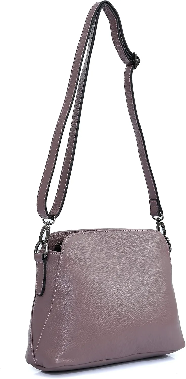 zency Genuine Leather Bags For Women Vintage Simple Small Handbag Casual Female Shoulder Crossbody Tote Bag Winter
