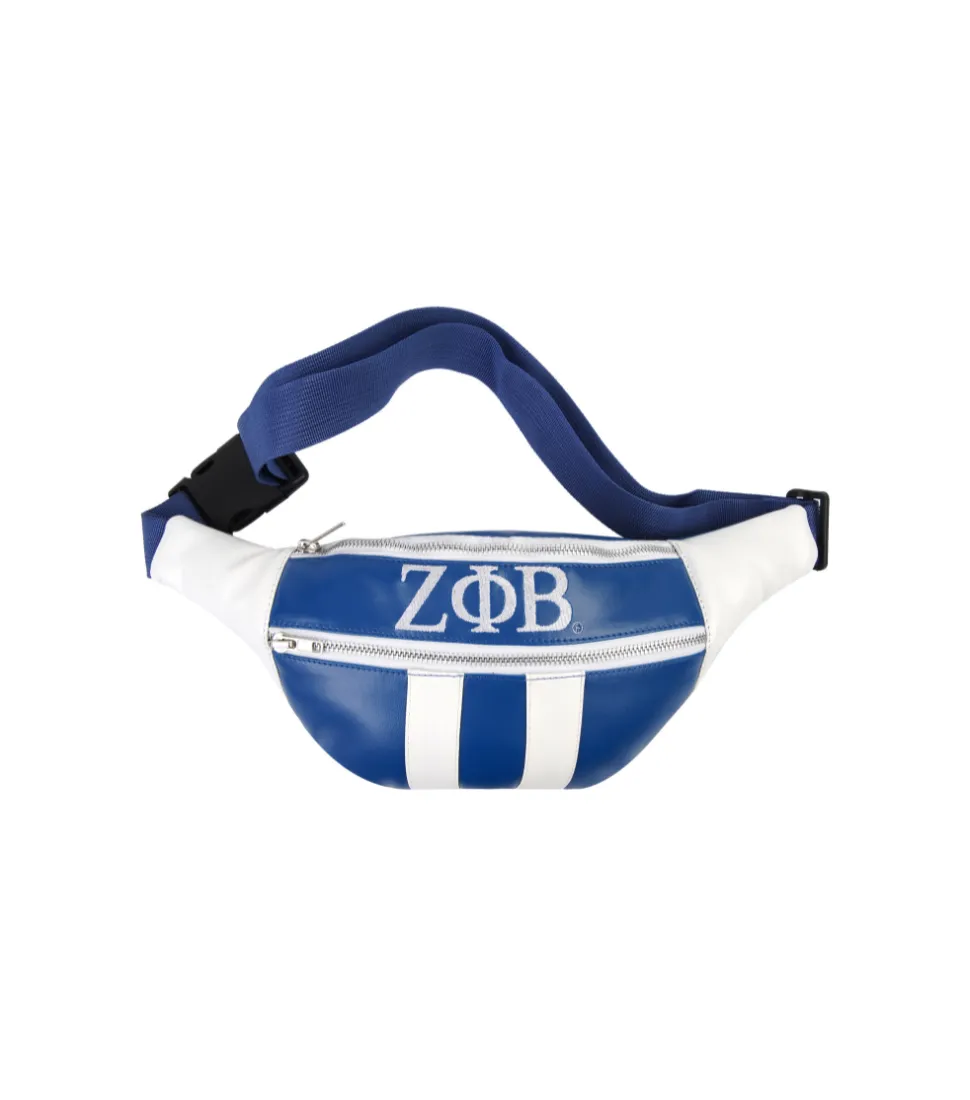 Zeta Phi Beta Striped Fanny Pack - Greekian
