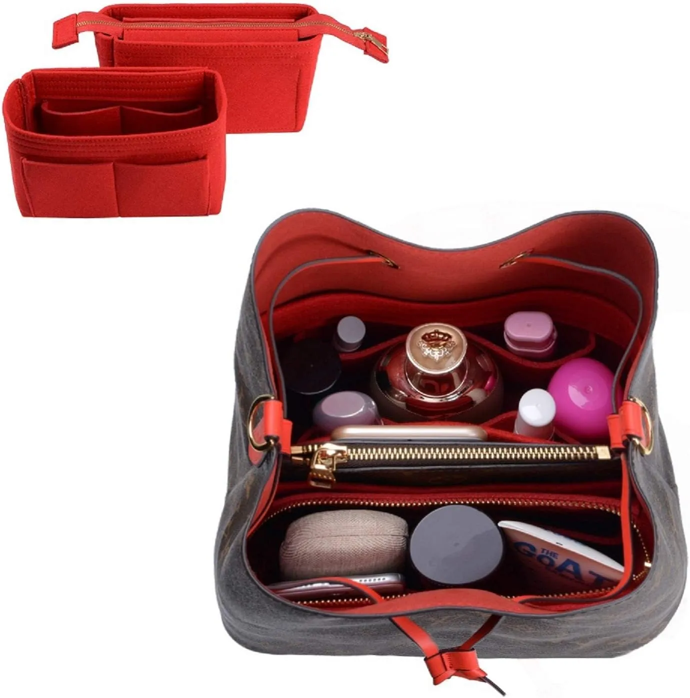 ZTUJO Purse Organizer, Bag Organizer, Insert Purse Organizer With 2 Packs In One Set For LV NeoNoe Noé Series perfectly